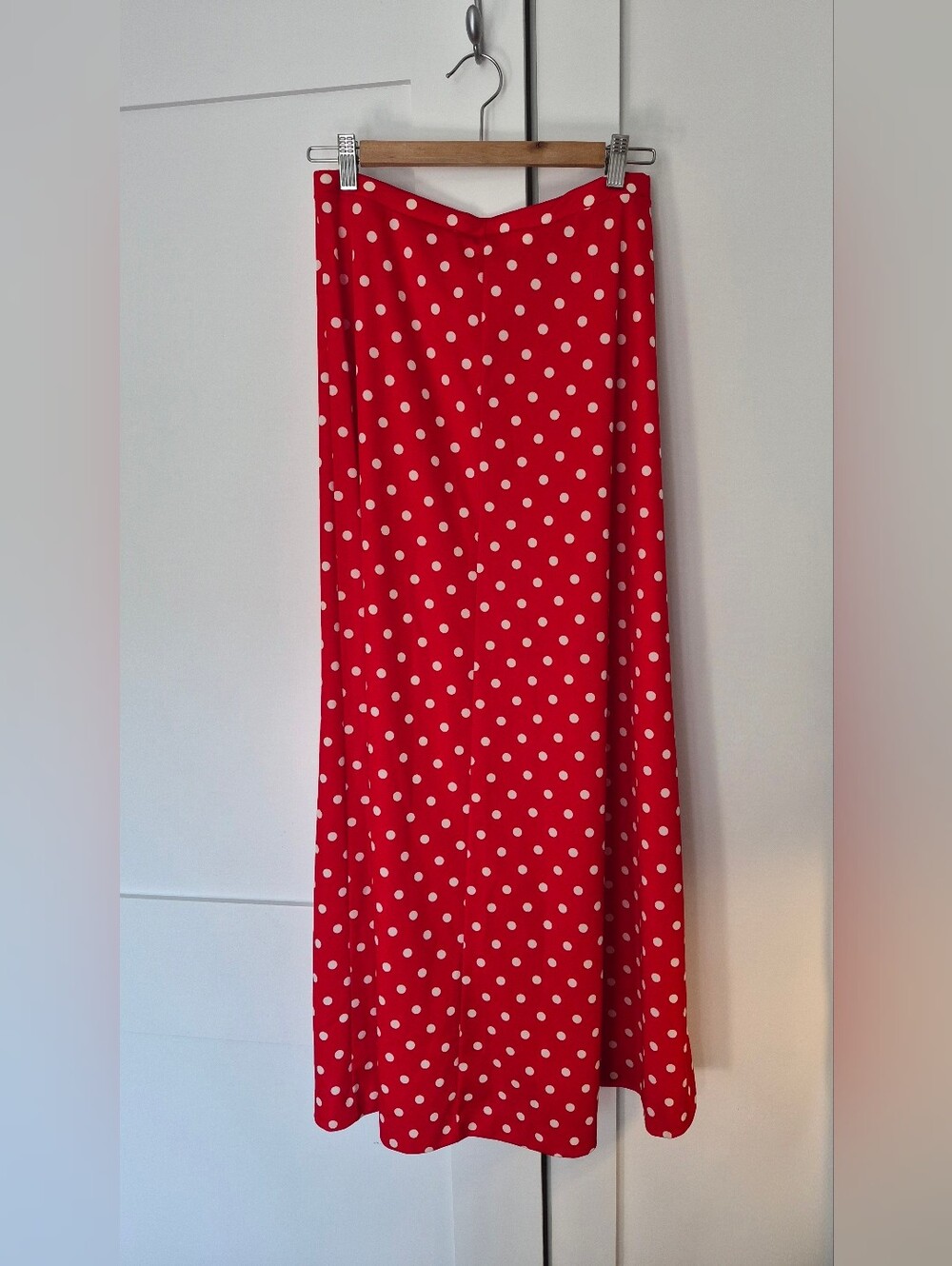 Red Polka Dot Maxi Skirt